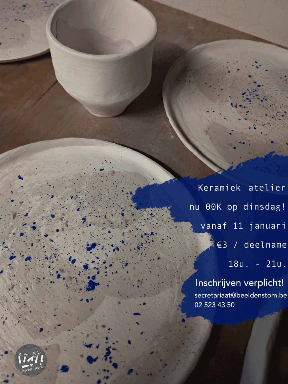 Flyer keramiek atelier